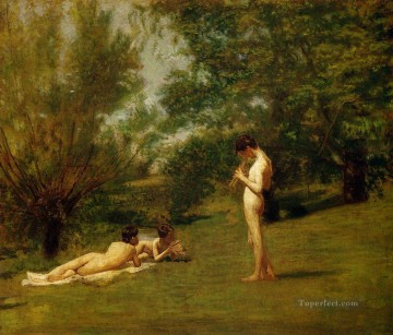 thomas kinkade Painting - Arcadia Realism Thomas Eakins nude